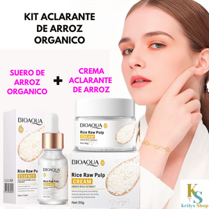 NUEVO PACK DUO ACLARANTE DE ARROZ ORGANICO BIOAQUA