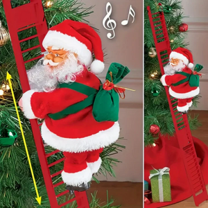 NUEVO PAPA NOEL MUSICAL CON ESCALERA