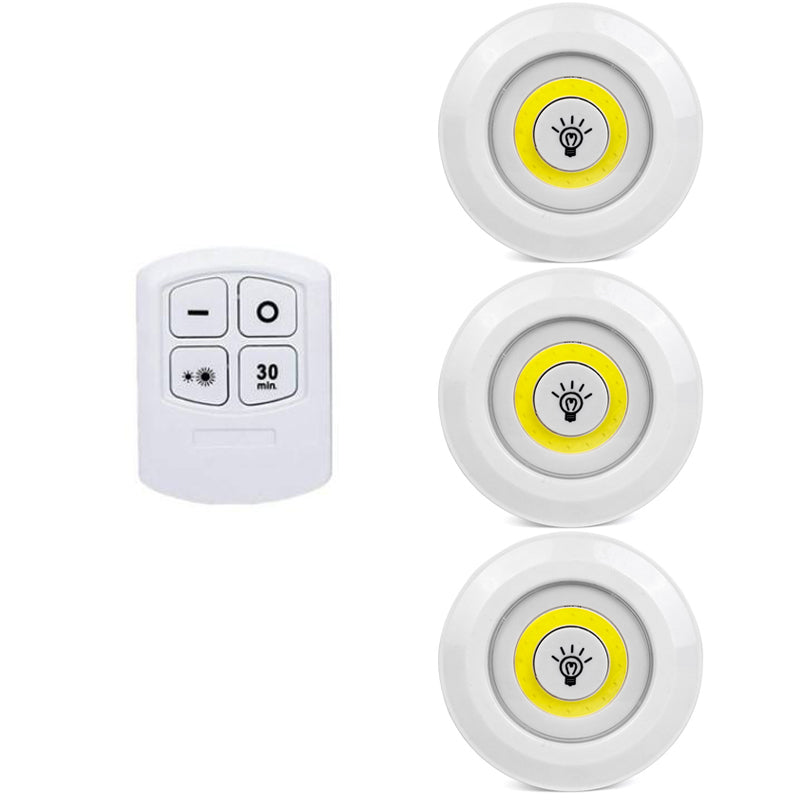 NUEVOS SET DE 3 FOCOS LED CON CONTROL REMOTO