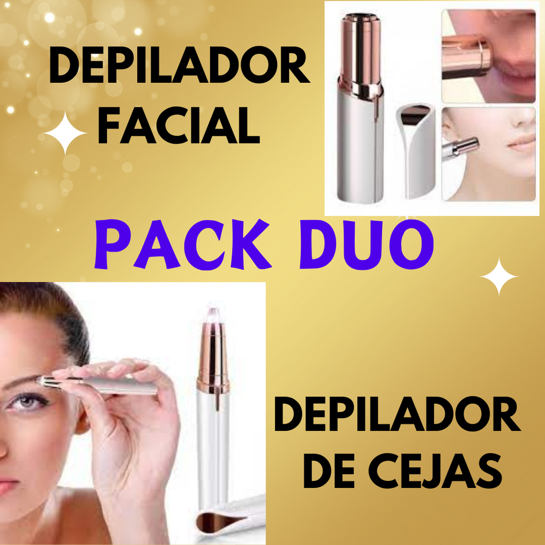 NUEVO PACK DUO DEPILADOR FACIAL MÁS DEPILADOR DE CEJA