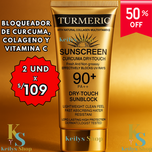 NUEVO BLOQUEADOR SOLAR PREMIUM DE CURCUMA, COLAGENO Y VITAMINA C