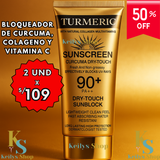 NUEVO BLOQUEADOR SOLAR PREMIUM DE CURCUMA, COLAGENO Y VITAMINA C
