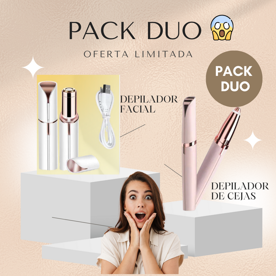 NUEVO PACK DUO DEPILADOR FACIAL MÁS DEPILADOR DE CEJA