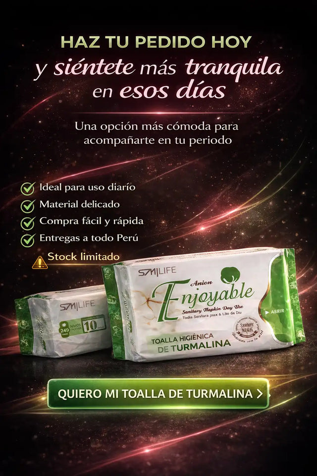 NUEVAS TOALLAS HIGIENICAS DE TURMALINA